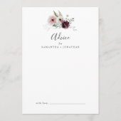 Floral Romance Wedding Advieskaart (Voorkant)