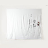 Floral Romance Wedding Foto Wandkleed (Voorkant (horizontaal))