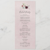 Floral Romance Wedding Programme Programmakaart (Achterkant)