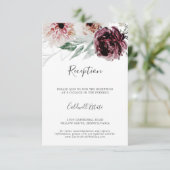 Floral Romance Wedding Reception Tussenvoegsel Kaa Informatiekaartje (Staand voorkant)