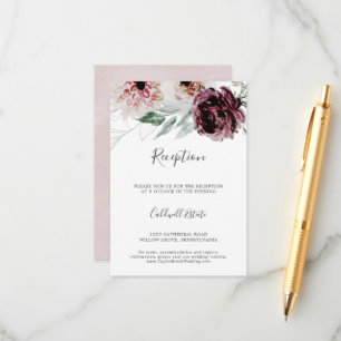 Floral Romance Wedding Reception Tussenvoegsel Kaa Informatiekaartje