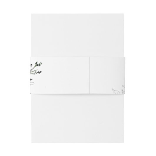 Floral Romance Wedding Uitnodigingen Wikkel (Achterkant Voorbeeld)