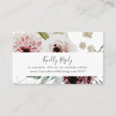 Floral Romance Wedding Website RSVP Informatiekaartje (Voorkant)