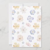 Floral Romantic Bridal Shower Invitation Kaart (Achterkant)