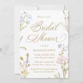 Floral Romantic Bridal Shower Invitation Kaart