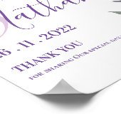  Floral Romantic Cute welkom op ons huwelijk Poster (Hoek)