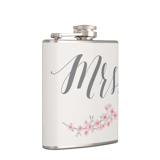 Floral Romantic Huwelijkscadeaus Roze mevrouw Heupfles (Rechts)