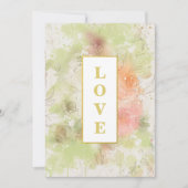 *~ Floral Romantic LOVE AR26 QR RSVP 4 Wedding Kaart (Voorkant)