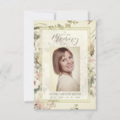 Floral Romantic Memorial Funeral Notitiekaartje (Voorkant)