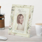 Floral  Romantic Memorial Funeral Reclamebord Met Voetstuk (Insitu)