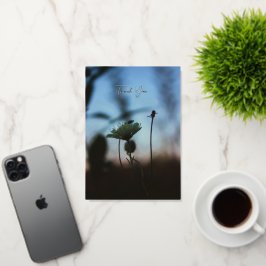 Floral Romantic Poem – Botanical Fantasy Thank You Folie Feestdagenkaart