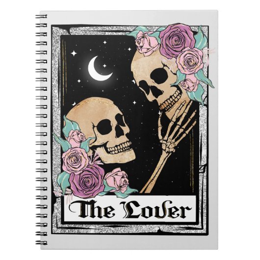 Floral Romantic Skeletten Notitieboek (Voorkant)