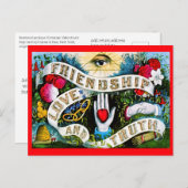  Floral Romantic Valentijn Love Friendship Briefkaart (Voorkant / Achterkant)