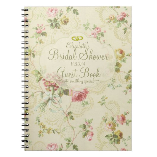  Floral Romantic Vrijgezellenfeest Guest Book- Notitieboek (Voorkant)