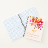 Floral Romantisch 60e Verjaardag Gastenboek Notitieboek (Binnen)
