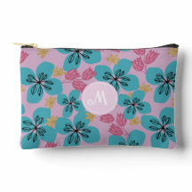 Floral romantisch monogram roze  gesneden naaizak