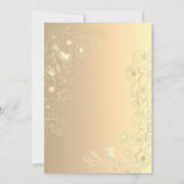 Floral Romantische Smaragd Groene Bruiloft Uitnodi (Achterkant)