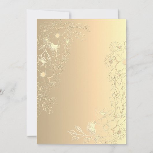 Floral Romantische Smaragd Groene Bruiloft Uitnodi (Achterkant)