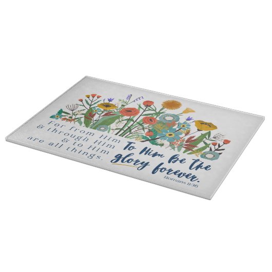 Floral Romeinen 11:36 Snijplank (Hoek)