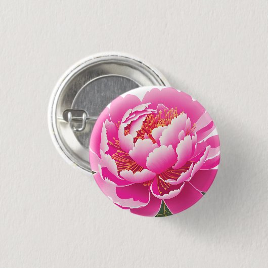 Floral Ronde Button 3,2 Cm (Voorkant /achterkant)
