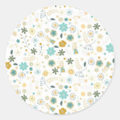 Floral Ronde Sticker (Voorkant)