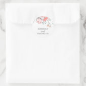 Floral  ronde sticker (Tas)