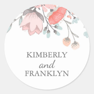 Floral  ronde sticker