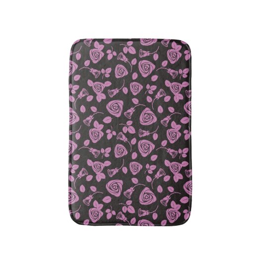 Floral Roos Achtergrond Badmat (Voorkant Verticaal)