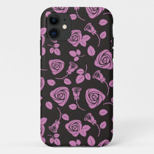 Floral Roos Achtergrond iPhone 11 Hoesje
