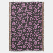 Floral Roos Achtergrond Deken (Voorkant Verticaal)