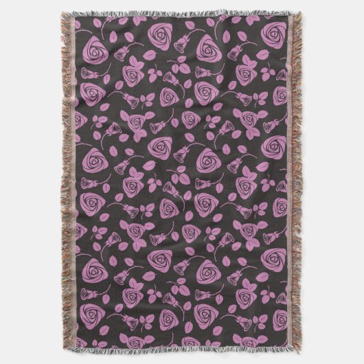 Floral Roos Achtergrond Deken (Voorkant Verticaal)