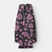 Floral Roos Achtergrond Flesjeskoeler (Achterkant)