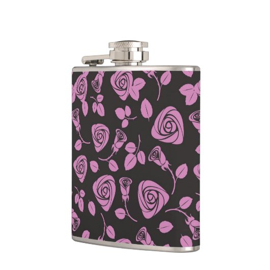 Floral Roos Achtergrond Heupfles (Links)