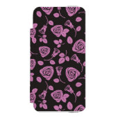 Floral Roos Achtergrond Incipio iPhone Portemonnee Hoesje (Voorkant Agenda)