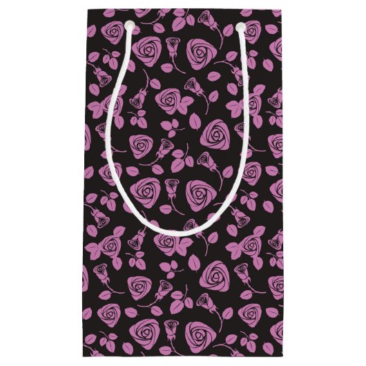 Floral Roos Achtergrond Klein Cadeauzakje (Voorkant)