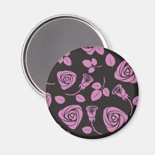 Floral Roos Achtergrond Magneet (Voorkant / Achterkant)