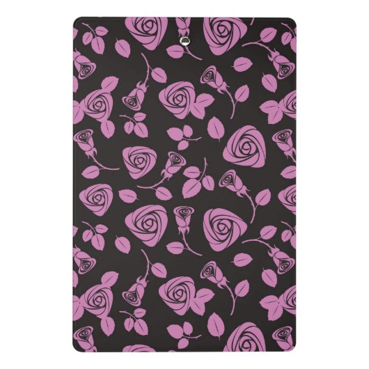 Floral Roos Achtergrond Mini Klembord (Achterkant)