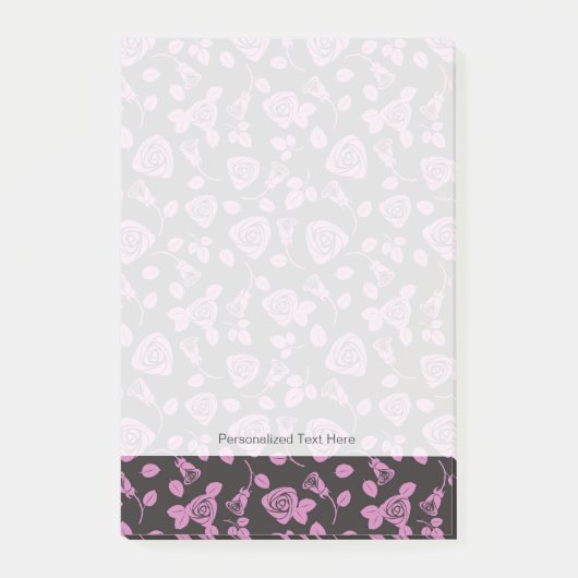 Floral Roos Achtergrond Post-it® Notes (Voorkant)
