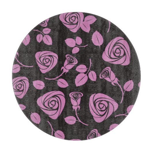 Floral Roos Achtergrond Snijplank (Voorkant)