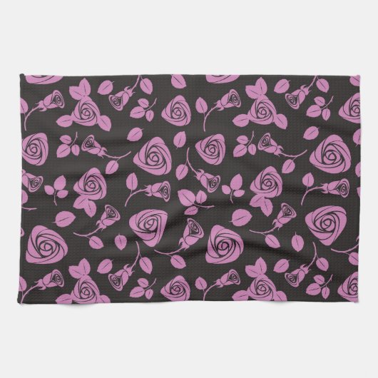 Floral Roos Achtergrond Theedoek (Horizontaal)