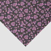 Floral Roos Achtergrond Tissuepapier (Detail)