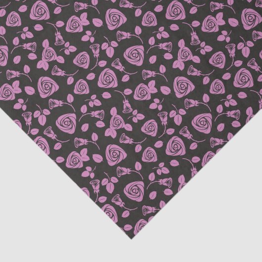 Floral Roos Achtergrond Tissuepapier (Detail)