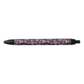 Floral Roos Achtergrond Zwarte Inkt Pen (Voorkant)