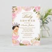 Floral Roos Baby Princess Het is een Meisje Baby s Kaart (Staand voorkant)