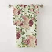 Floral Roos Bad Handdoek (Insitu)