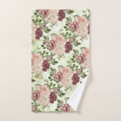 Floral Roos Bad Handdoek (Handdoek)