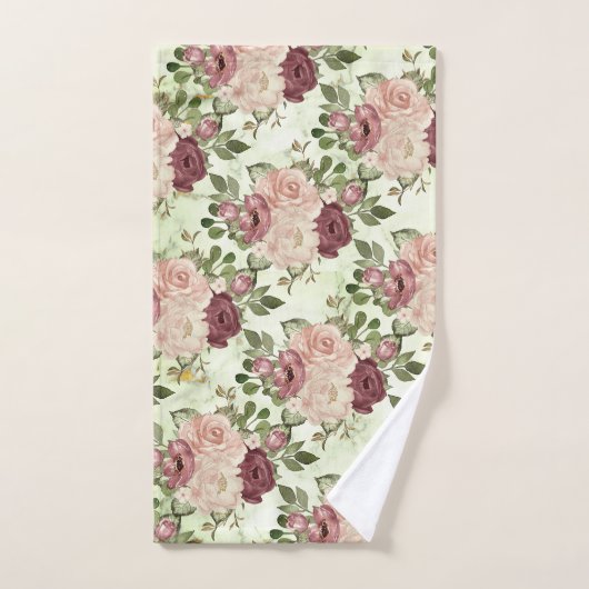  Floral Roos Bad Handdoek (Handdoek)