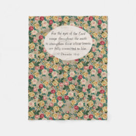 Floral Roos Bijbel Verse Scripts Christelijke vrou Fleece Deken