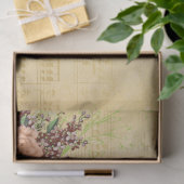  Floral Roos Bird Gold Music Decoupage Tissuepapier (Geschenk)