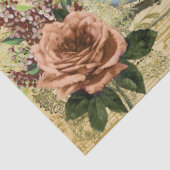  Floral Roos Bird Gold Music Decoupage Tissuepapier (Detail)
